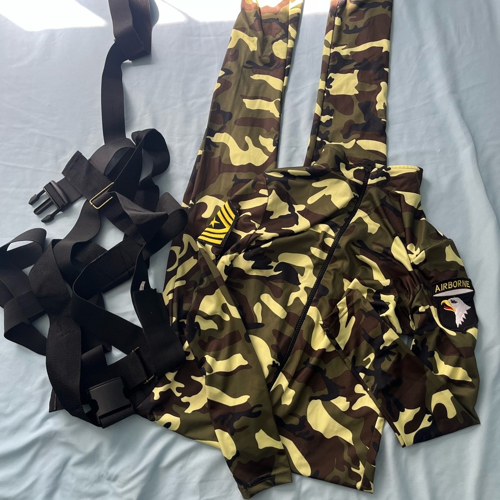 Leg Avenue Camouflage Bodysuit with Harness